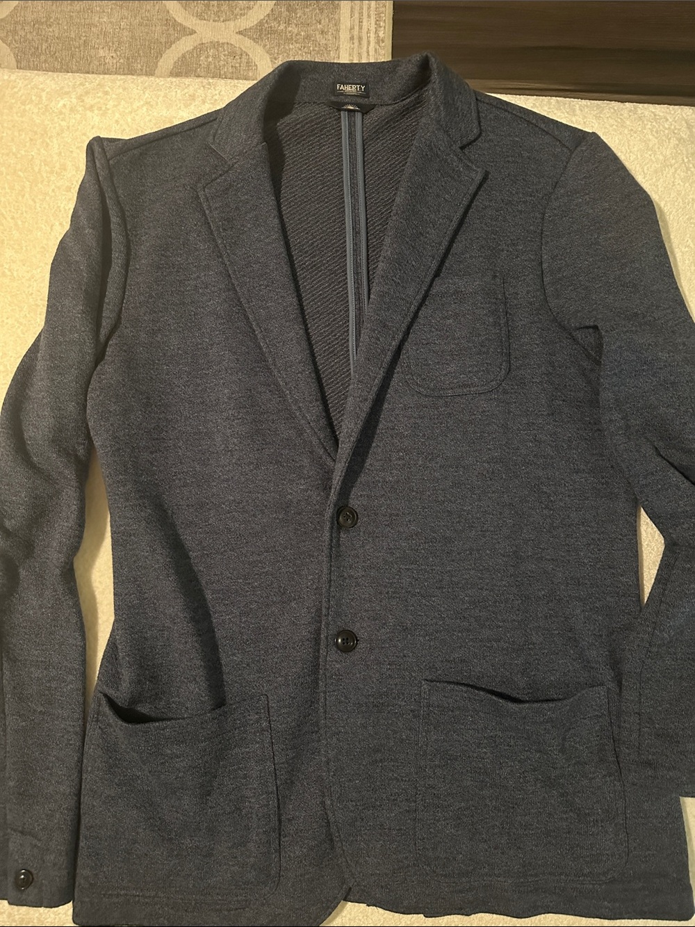 Faherty Men's The Inlet Blazer in Navy - Picture 2 of 5